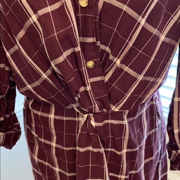 NWT Abercrombie Knot Front Shirt Dress Sz L - Picture 2 of 6